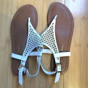 White sandals